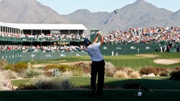  Phil Mickelson birdied the ninth hole a day too late and missed a chance to break the PGA Tour's -hole scoring record when he finished with a double bogey after driving into the water.